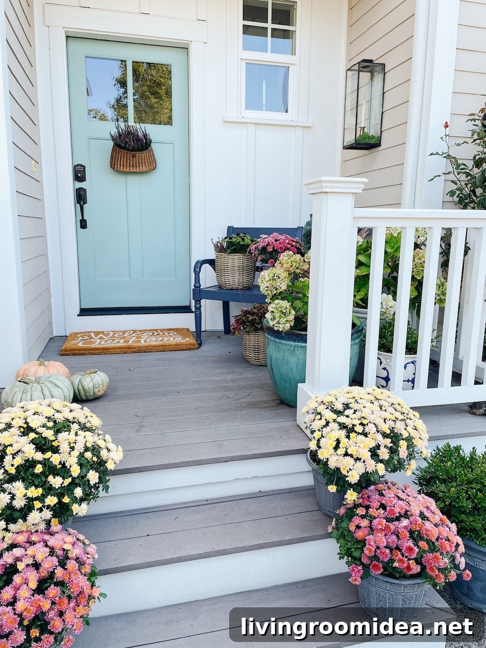 Coastal Style Home Front Porch Decorating