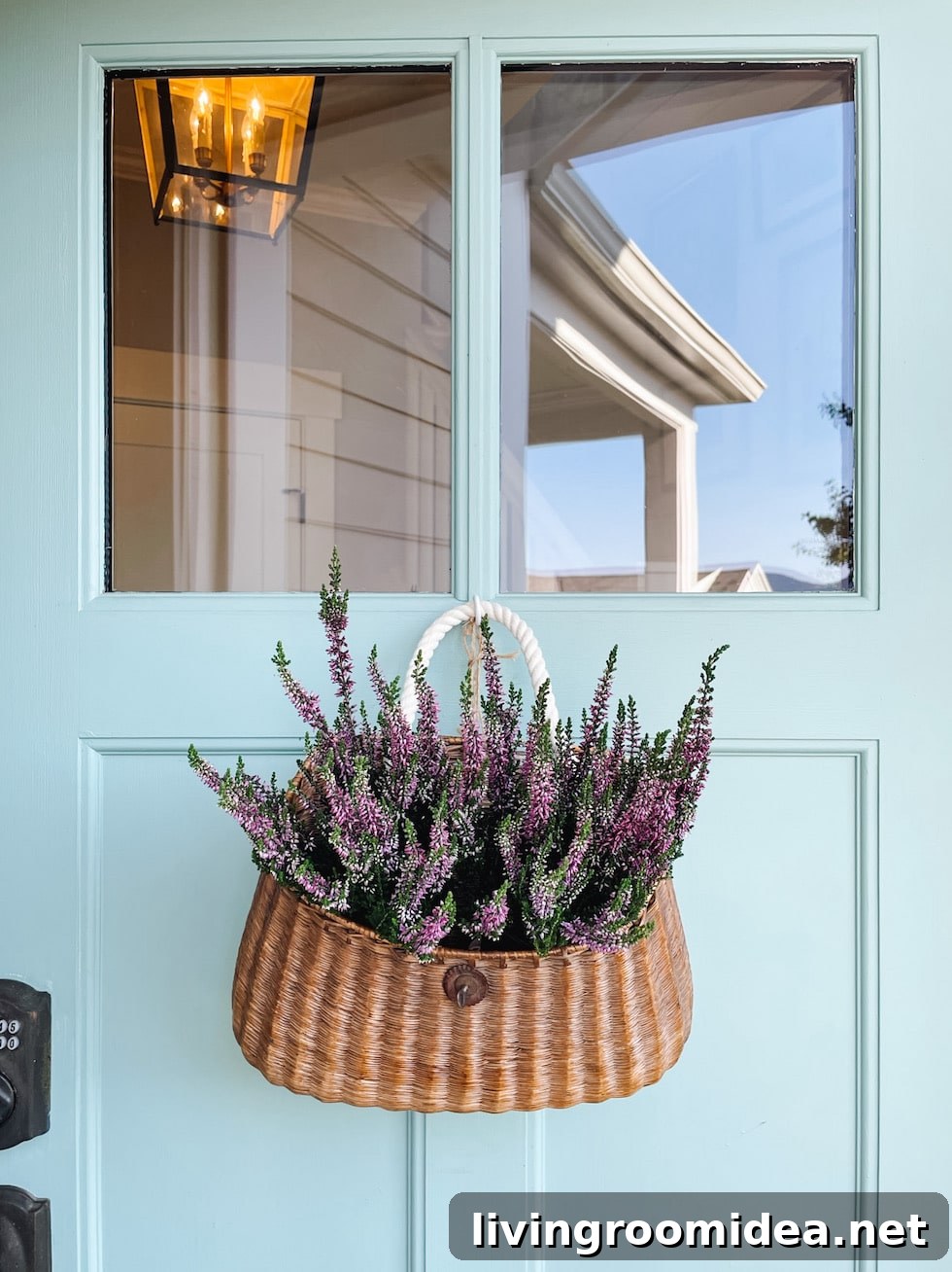 Fisherman's basket on front door