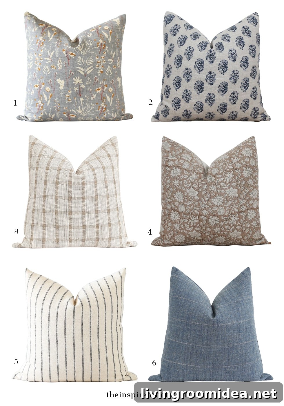 Decorative Pillow Guide: 9 Stylish Pairing Ideas for Any Room 6 Pretty pillow pairings from etsy, pillows with zippers, click for more decorative pillows, inspiration boards and sources in the post!