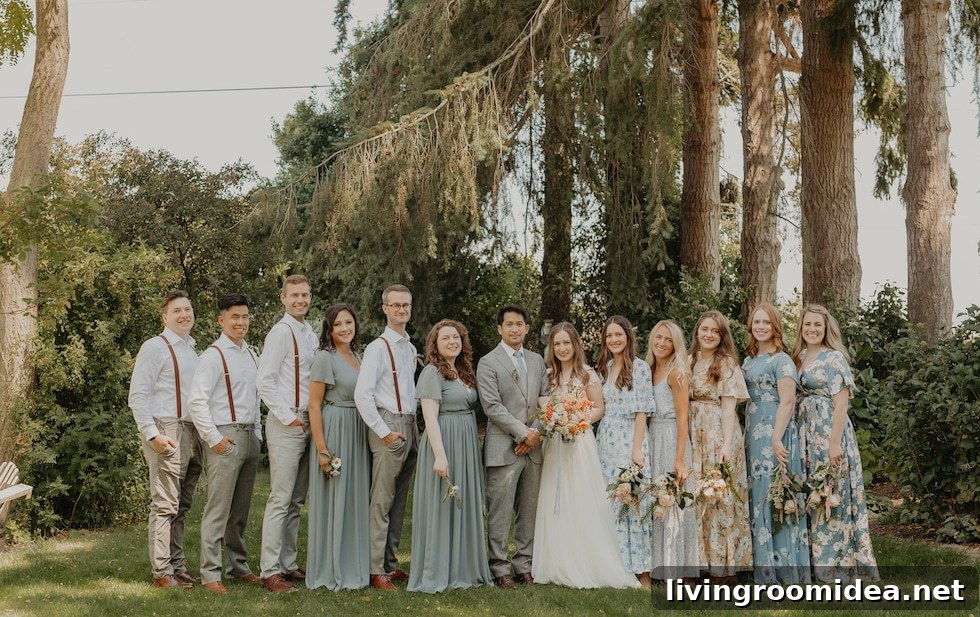 Wedding party -- plan a beautiful outdoor wedding with the tips in the post!