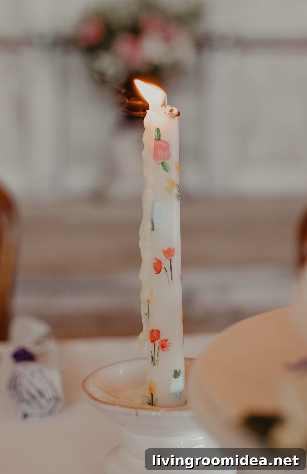 hand painted candles