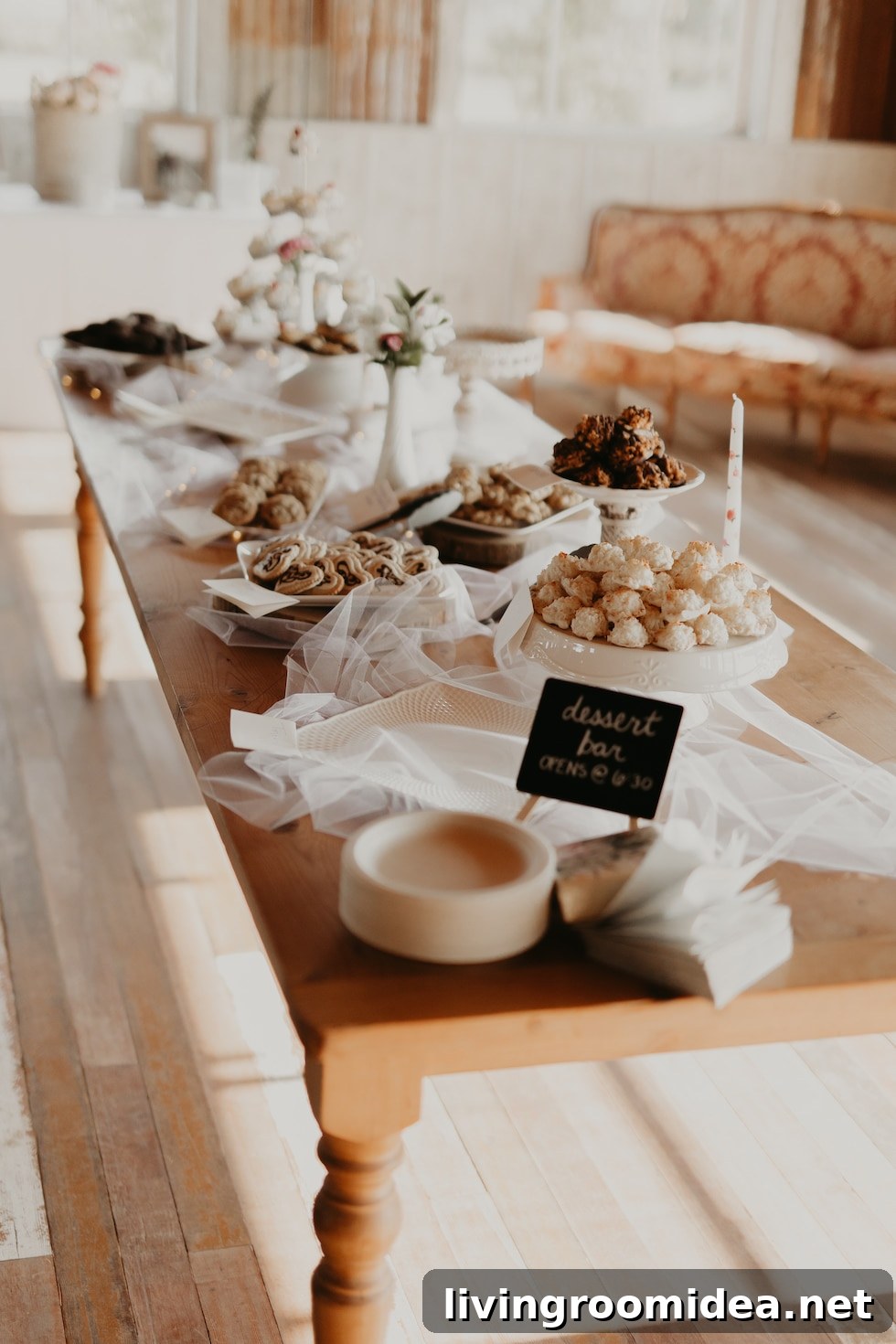 dessert bar display