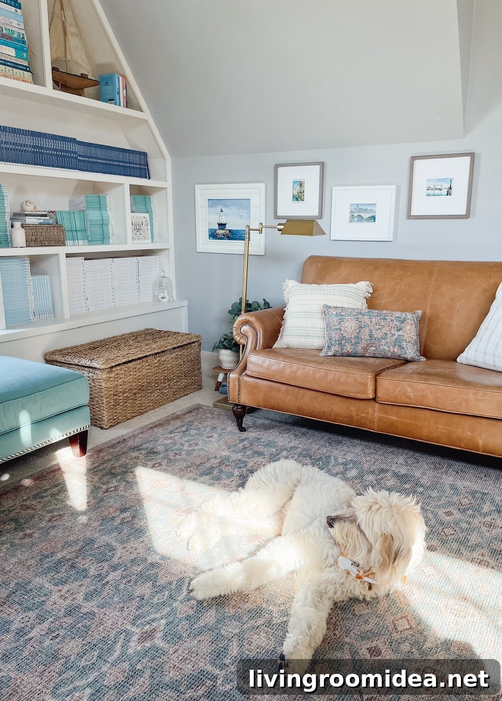 7 Ways We Turned a New House into a Cozy Home in Year One 12 a rug to pull together the colors of a room