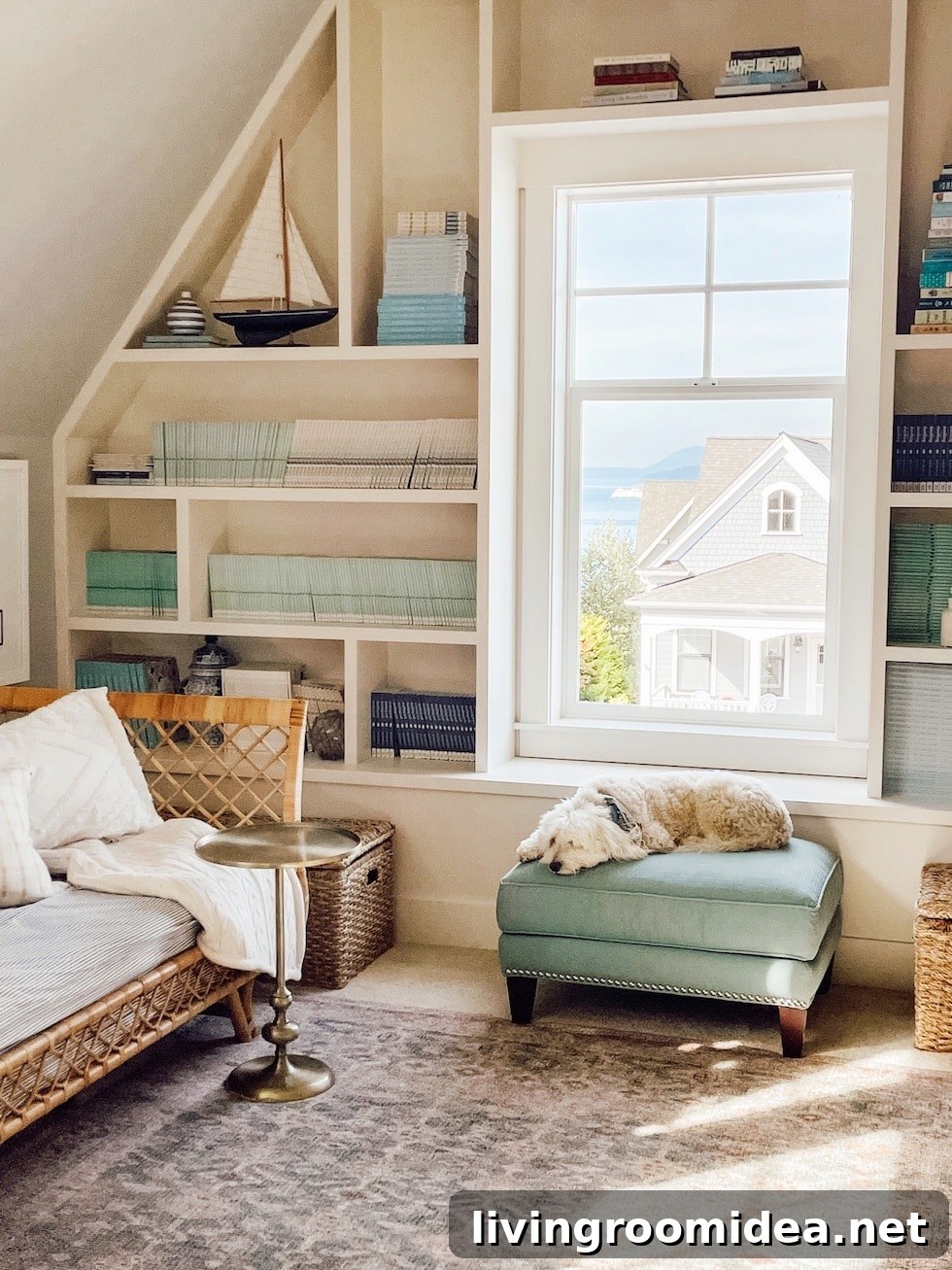 7 Simple Changes That Made Our House Feel Like Home in Year One 13 cozy room with built ins and rattan daybed