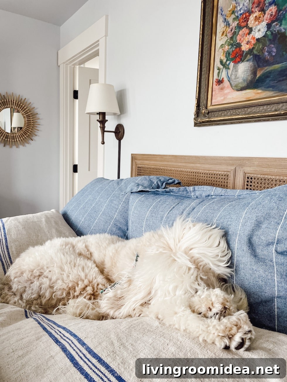 7 Ways We Turned a New House into a Cozy Home in Year One 9 wall sconces on either side of a bed