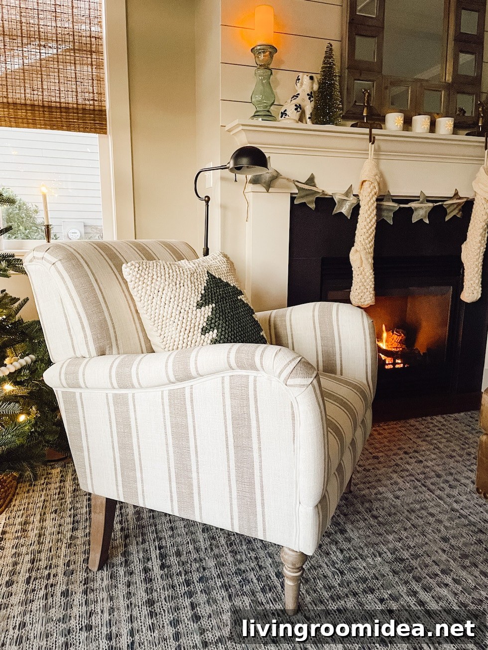 Striped Armchair Restoration: Before & After Makeover Ideas 3 We love this striped armchair in our small living room. Tips and sources are in the post!
