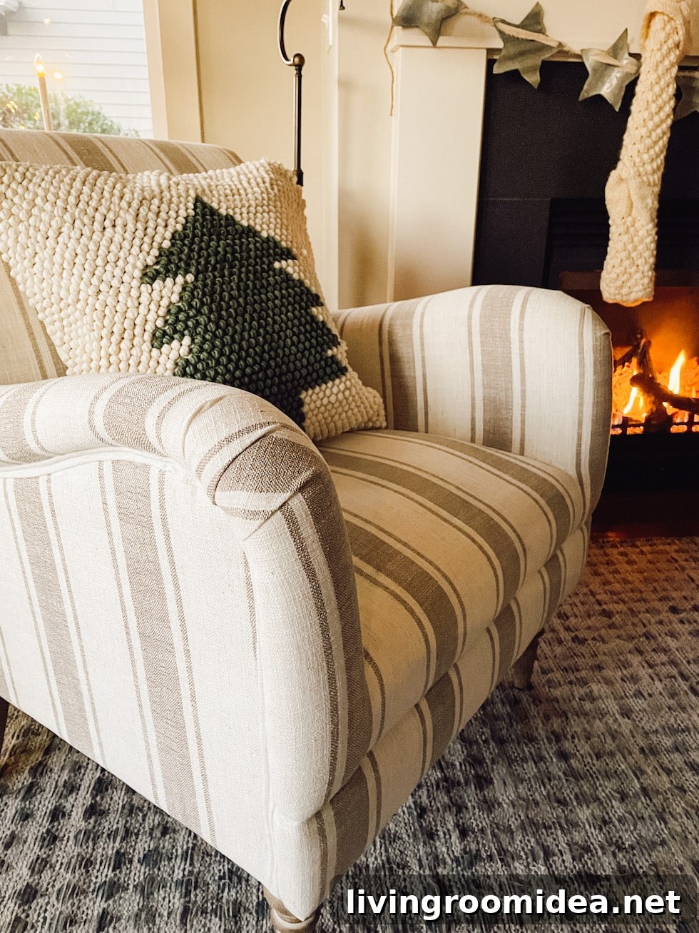 Striped Armchair Restoration: Before & After Makeover Ideas 4 Small scale striped armchair for our living room (details are in the post)