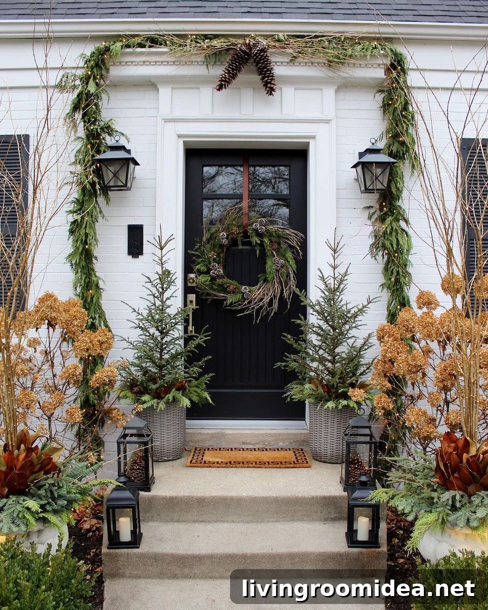 Charming Christmas Homes to Inspire Your Sunday Strolls 4 Sunday Strolls and Scrolls, featuring Sixty Fifth Avenue's festive Christmas front porch!