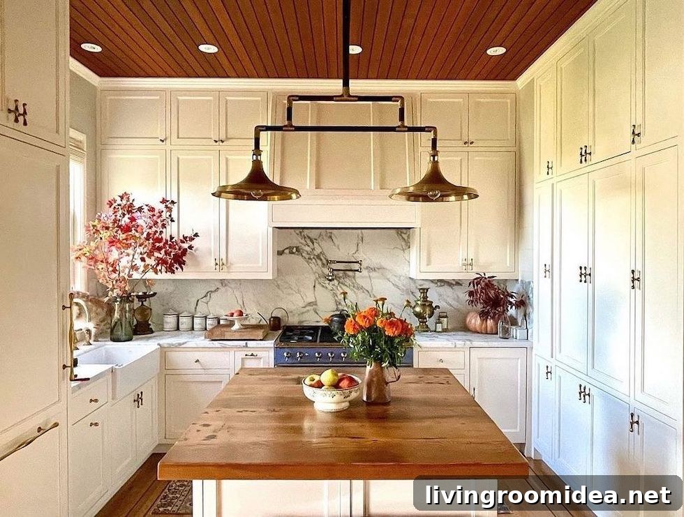 Charming Wood and White Kitchen Designs for Cozy Weekend Inspiration 2 Featuring a few of my favorite wood and white kitchens in this weeks Strolls and+Scrolls inspiration post on The Inspired Room!
