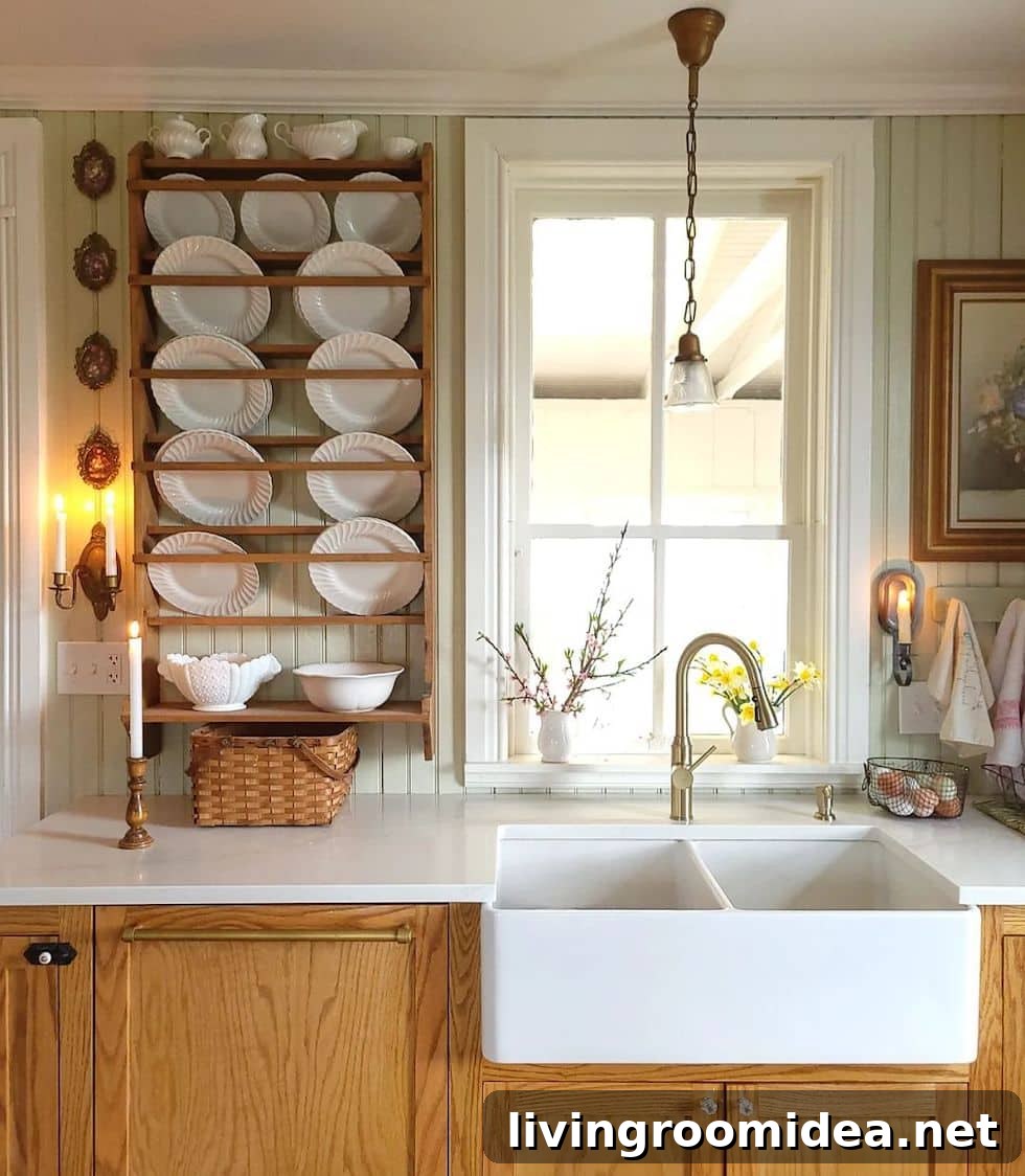Charming Wood and White Kitchen Designs for Cozy Weekend Inspiration 6 Featuring a few of my favorite wood and white kitchens in this weeks Strolls and+Scrolls inspiration post on The Inspired Room!
