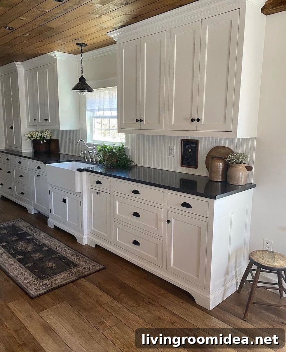 Charming Wood and White Kitchen Designs for Cozy Weekend Inspiration 7 Featuring a few of my favorite wood and white kitchens in this weeks Strolls and+Scrolls inspiration post on The Inspired Room!