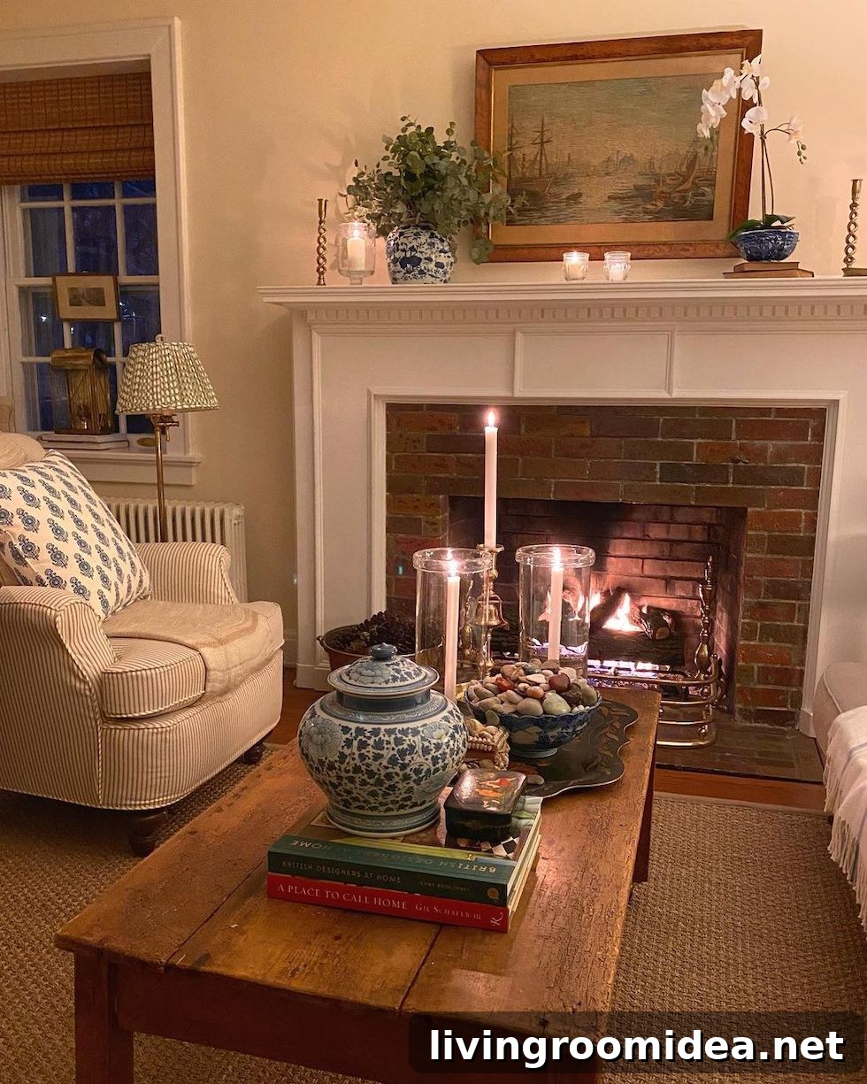 Get inspired by these beautiful rooms with cozy winter fireplace decorating ideas in this week's Strolls and Scrolls post!