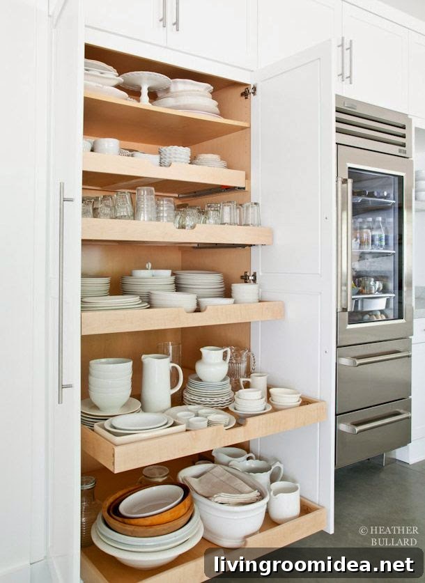 31 Timeless Kitchen Ideas: 31+ Inspiring Designs & Tips 8 Pull out pantry Timeless Kitchen Inspiration-- The Ultimate 31 post round up of timeless ideas!