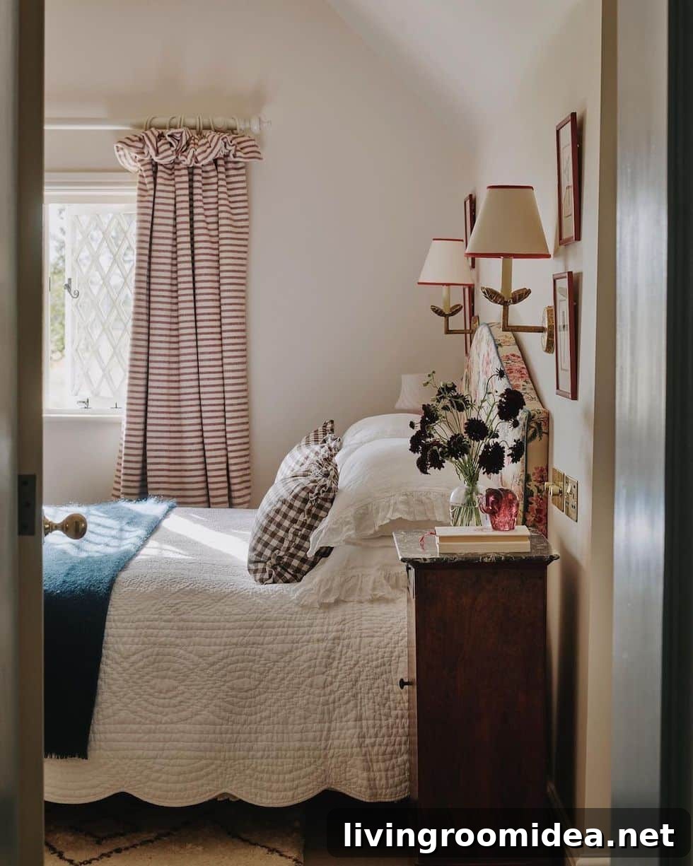 Enjoy today's pop of pink strolls & scrolls inspiration, this bedroom is so pretty with shades of pink!