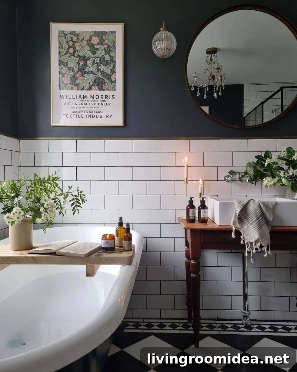 Find charming and beautiful bathroom inspiration in today's Strolls and Scrolls feature on The Inspired Room!