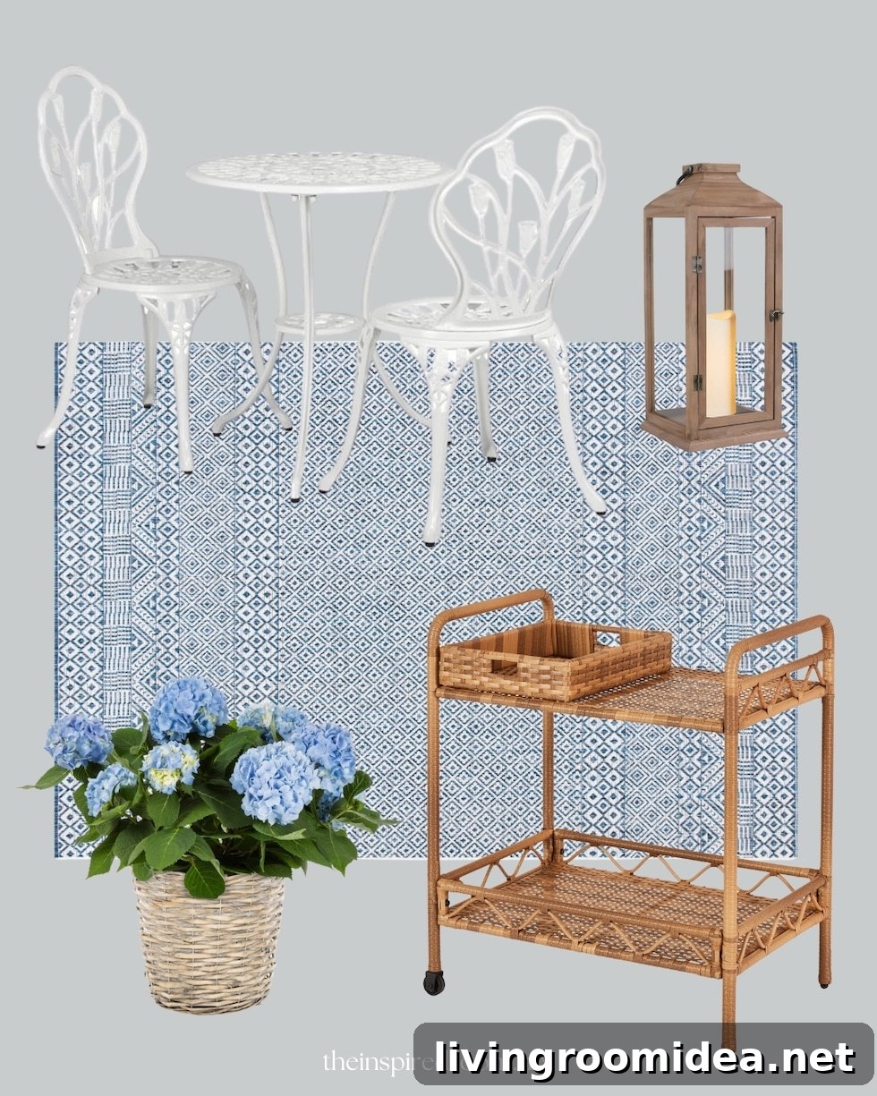 Bistro table and chairs mood board