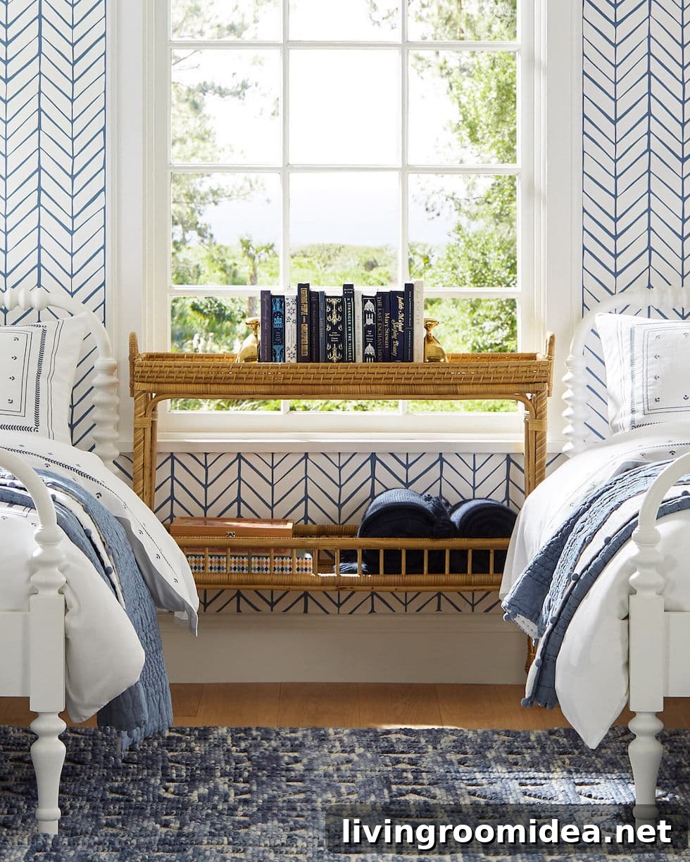 eclectic coastal style bedroom