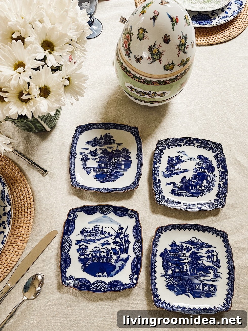 Spring Table Ideas: Easter Tableware, Pretty Dishes & 6 Styling Tips 14 Blue and white dishes