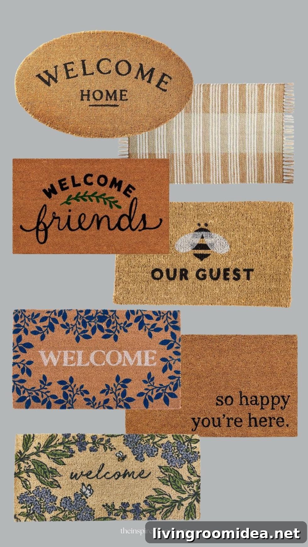 A spring doormat roundup for 2023, we found fresh and pretty doormats to welcome you home!