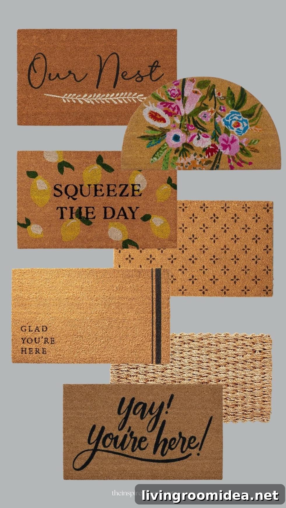 A spring doormat roundup for 2023, we found fresh and pretty doormats to welcome you home!