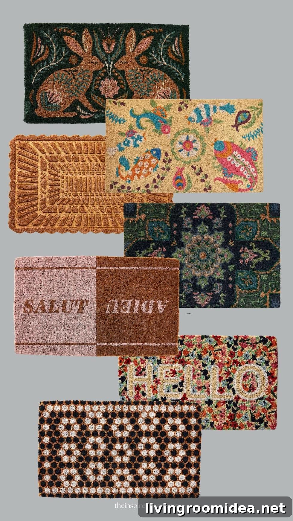 A spring doormat roundup for 2023, we found fresh and pretty doormats to welcome you home!