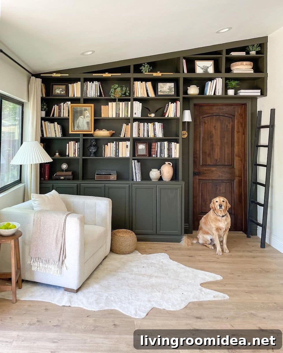 Featuring this dining room library and other cozy book nooks and bookshelves!