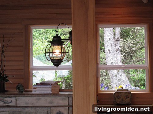 Onion lights coastal home interior