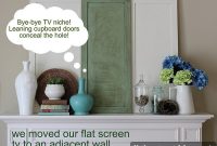 Before and After Mantel: How to Hide a TV Above the Fireplace