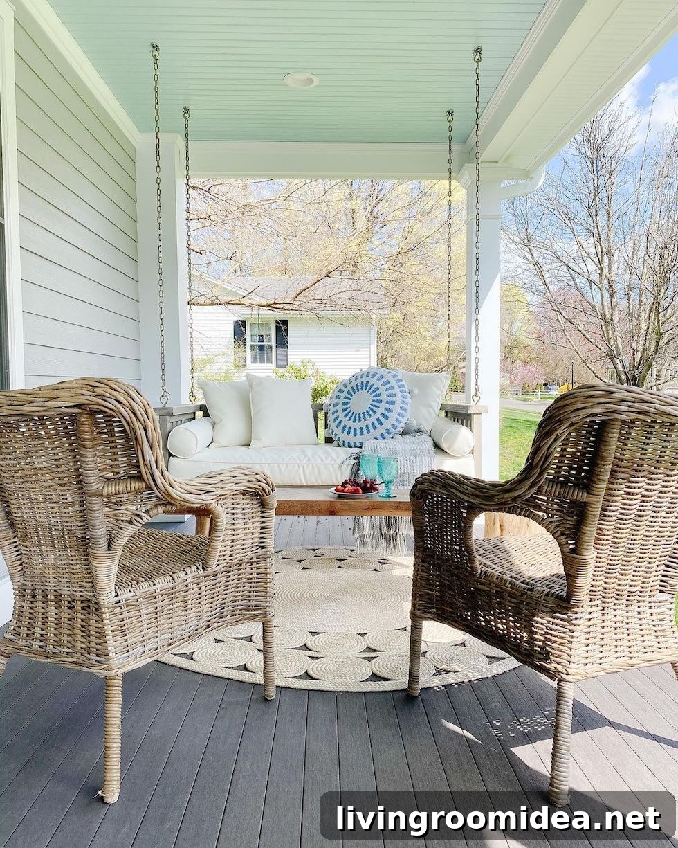 Blue porch ceilings inspiration