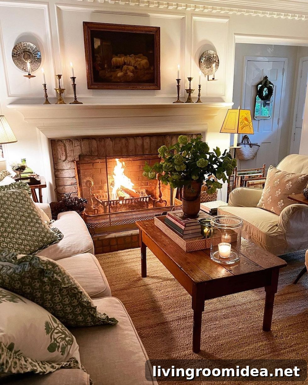 Cozy layered living room
