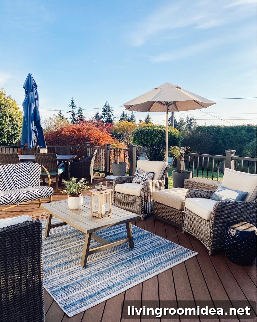 Outdoor Furniture & Patio Decor: Umbrellas, Rugs and More 3 Outdoor furniture and umbrella sources from my home