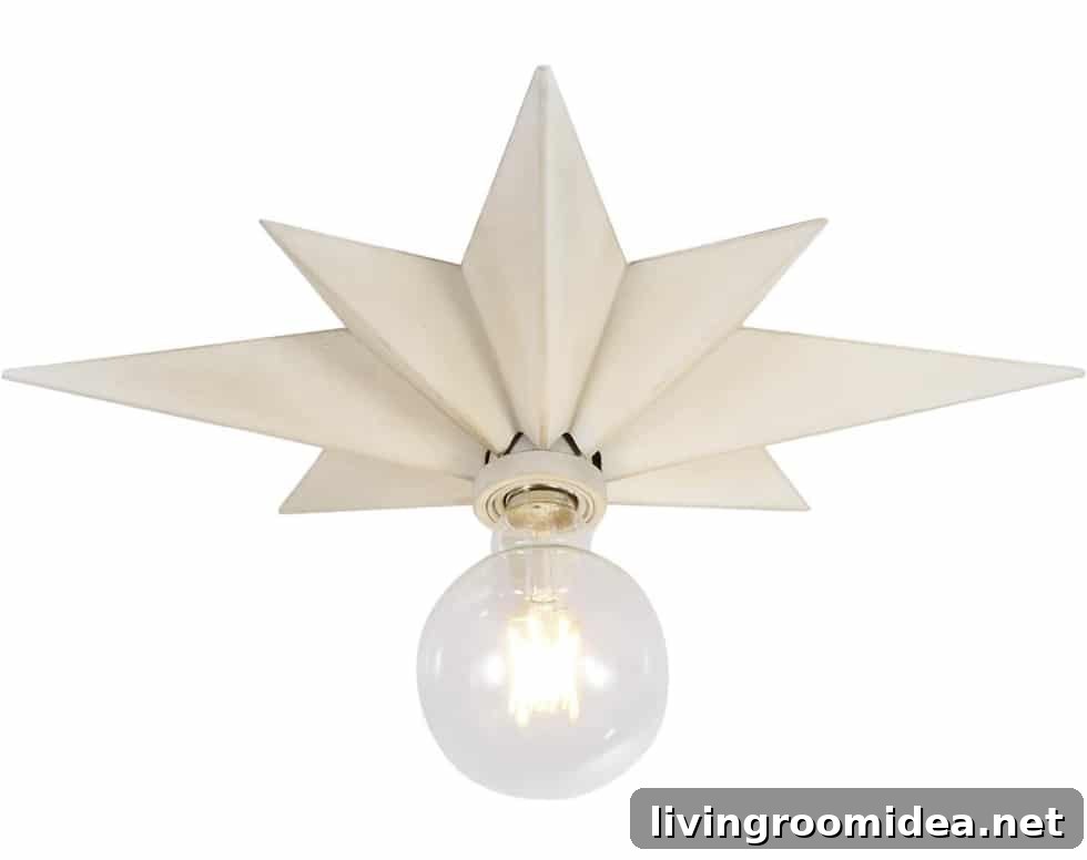 Tiny Cottage Remodel: Interior, Kitchenette & Backyard Updates 14 star ceiling light
