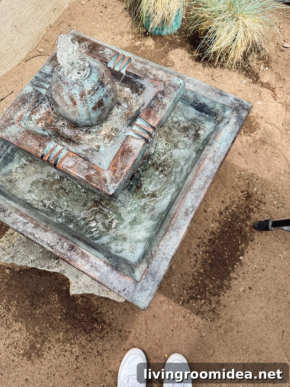 Backyard fountain 