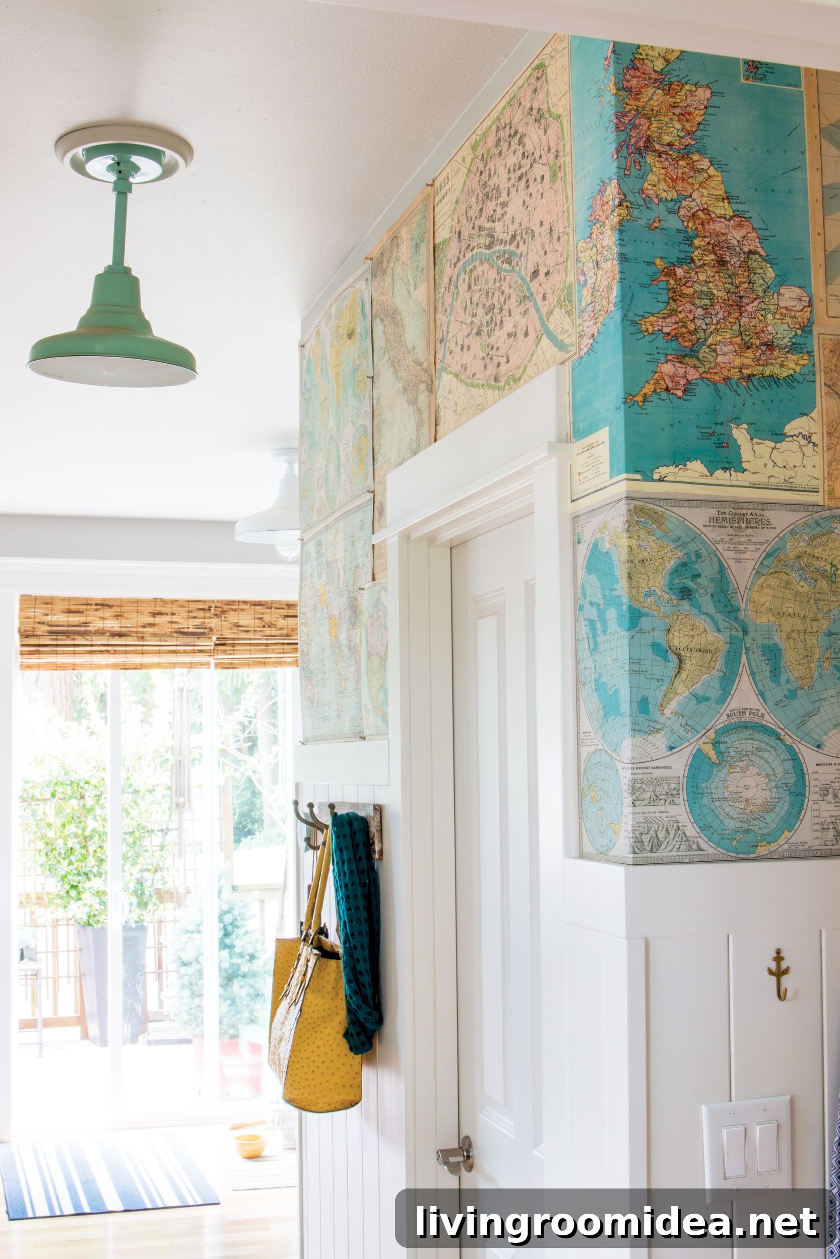 Playful Whimsical Decorating Ideas for Charming Home Style 2 DIY map wallpaper