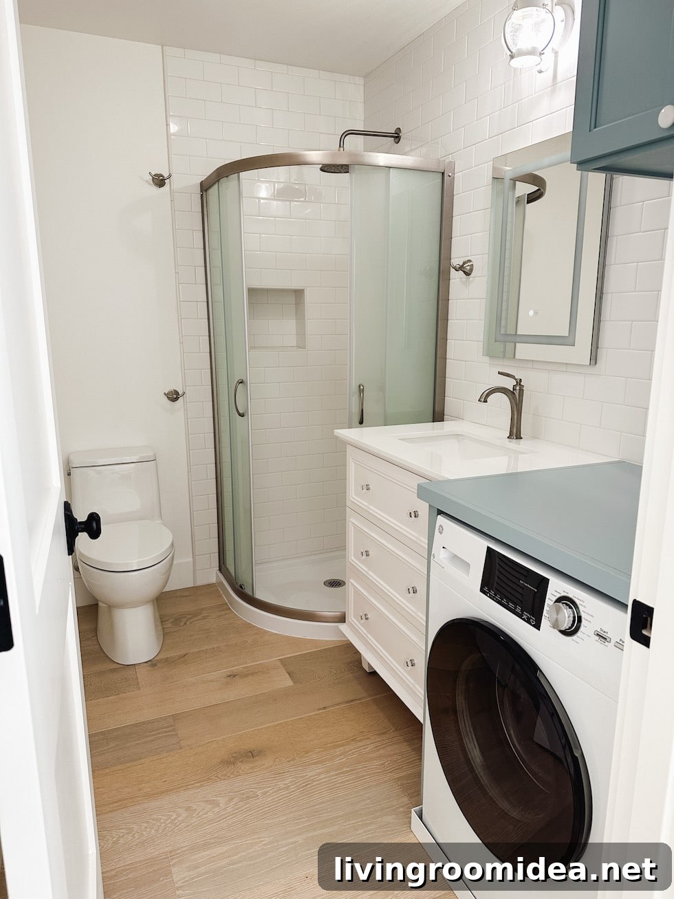 Tiny Cottage Empty Home Tour: Step Inside This Cozy Retreat 19 Tiny cottage bathroom and laundry