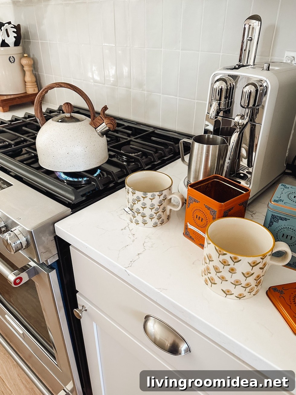 Seabrook Beach Cottage Tour: Vacation Rental in Seabrook, WA 32 Beach cottage coffee station