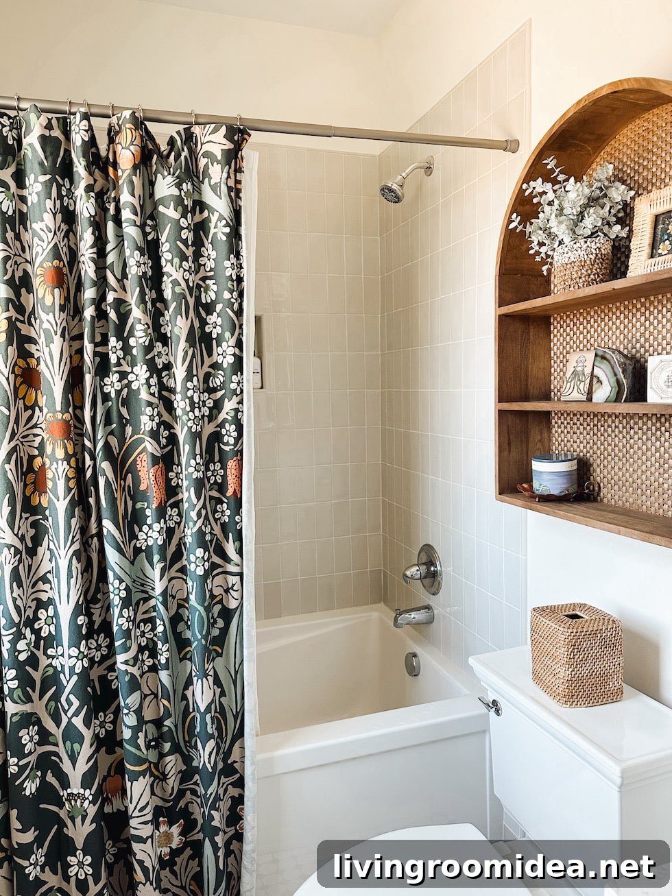 Seabrook Beach Cottage Tour: Vacation Rental in Seabrook, WA 59 Pretty shower curtain