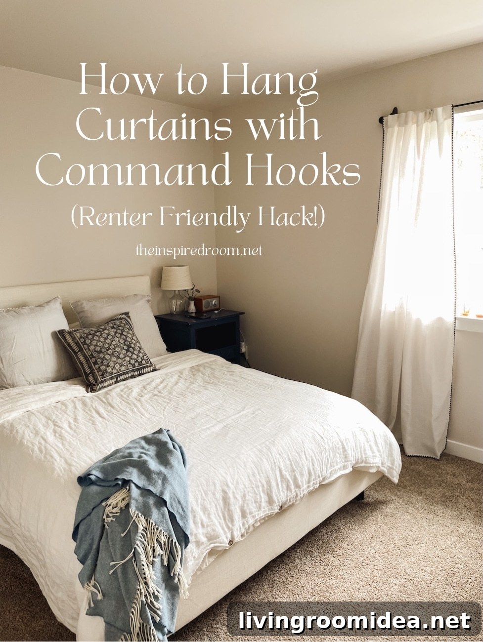 How to hand curtains with command hooks