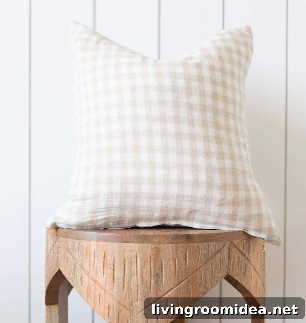 Seasonal Neutral Pillow Combos: Fall Styling Tips That Work Year-Round 2 Gingham year round pillow cover