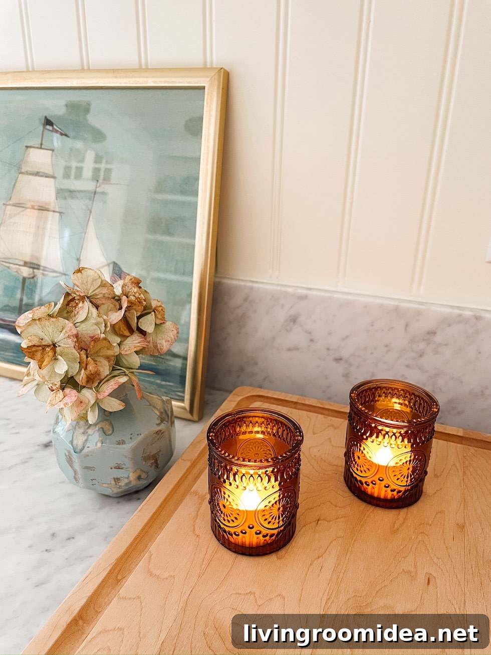 Why I used colored candles in fall and winter 