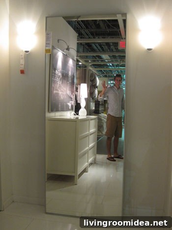 Large floor mirror