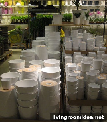 White Ikea planters