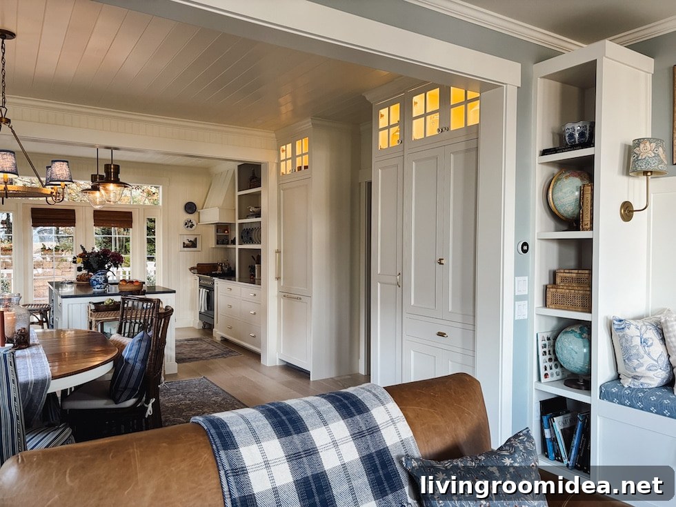This image has an empty alt attribute; its file name is cottage-living-room-dining-kitchen-the-inspired-room.jpg