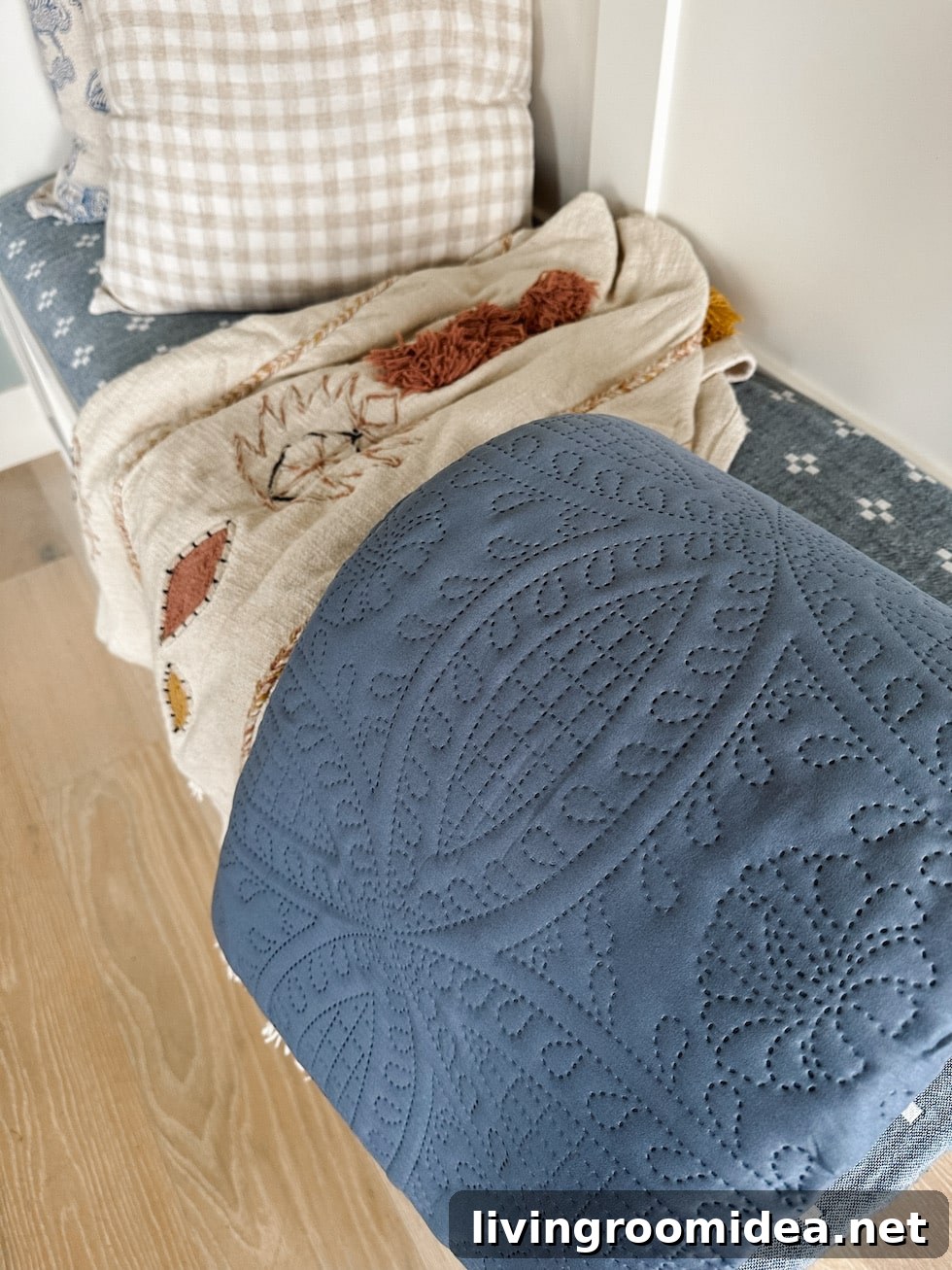 New Home Decor Finds and an Invitation to Tour My Home 14 blue bed quilt