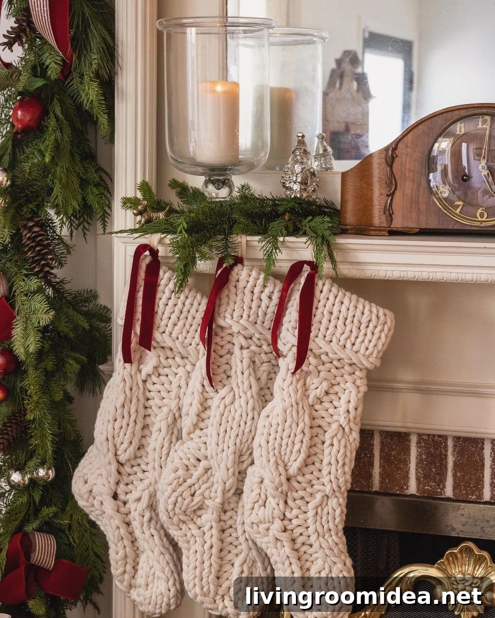 5 Cozy Magical Christmas Rooms for Relaxing Sunday Strolls 5 Cozy and magical Christmas rooms - mantel stocking decor