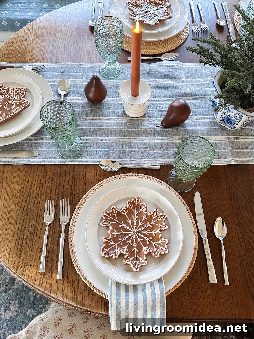 Cozy Christmas and Winter Table Ideas for a Charming Dining Nook 14 A charming christmas and winter table with sources included