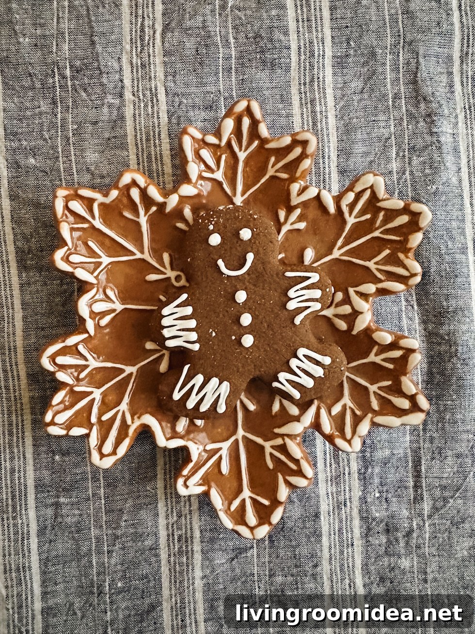 Cozy Christmas and Winter Tablescape for a Small Dining Nook 16 Gingerbread cookie and Christmas plates