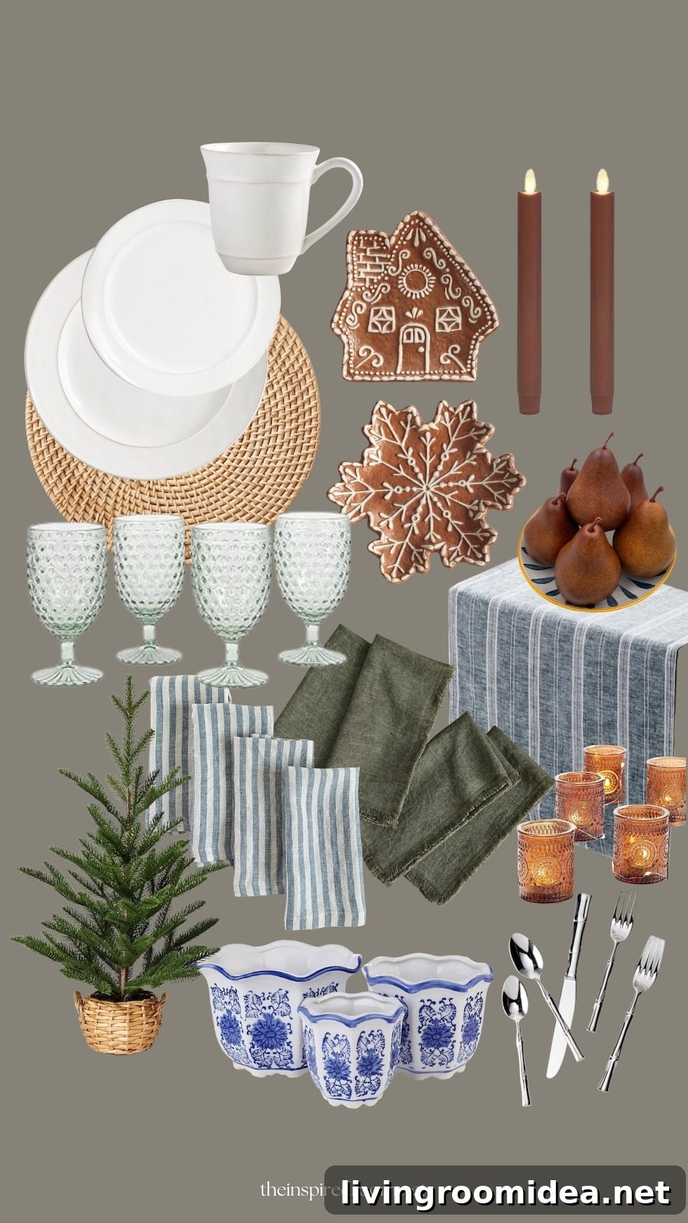 Cozy Christmas and Winter Tablescape for a Small Dining Nook 4 christmas and winter table -- all sources are incluced