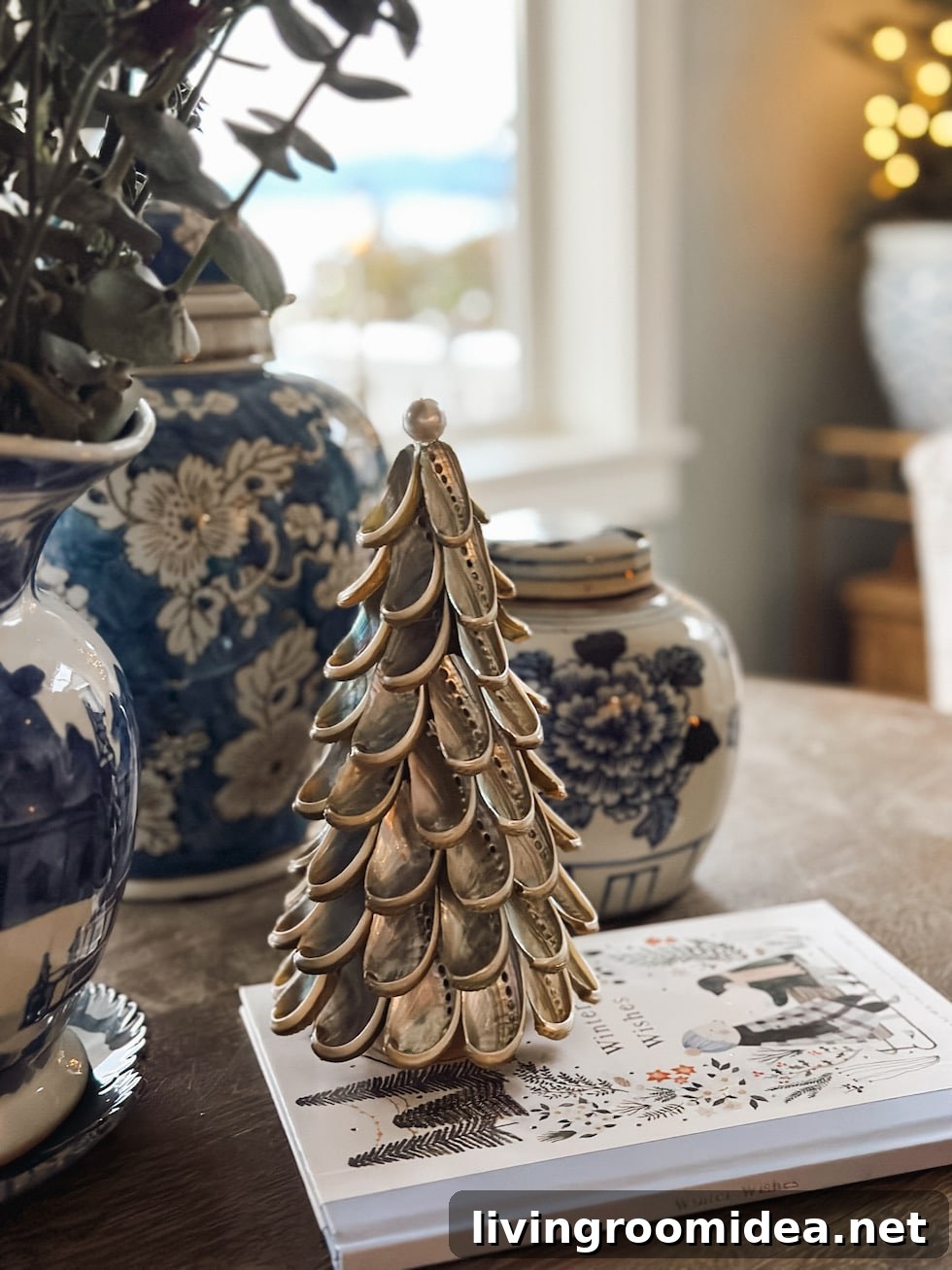 Coastal Christmas Decorating Shell Tree