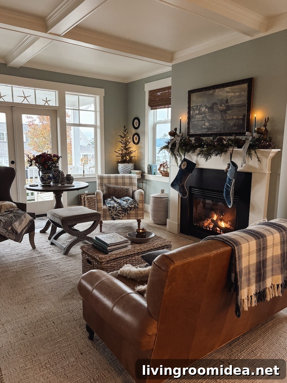 Coastal Christmas Mantel